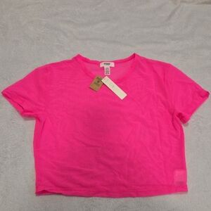 Victoria's Secret Hot Pink Mesh Crop Top
